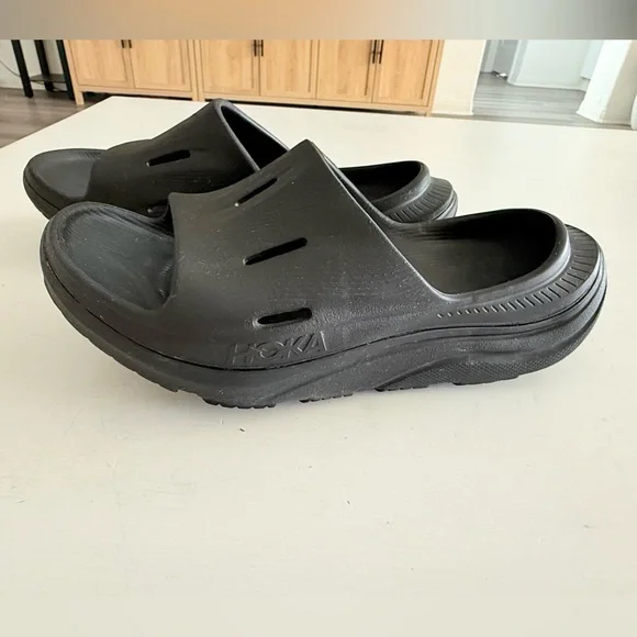 HOKA Ora Recovery Slide 3 unisex sandals in black Men's 6 Woman 8 - Picture 1 of 5
